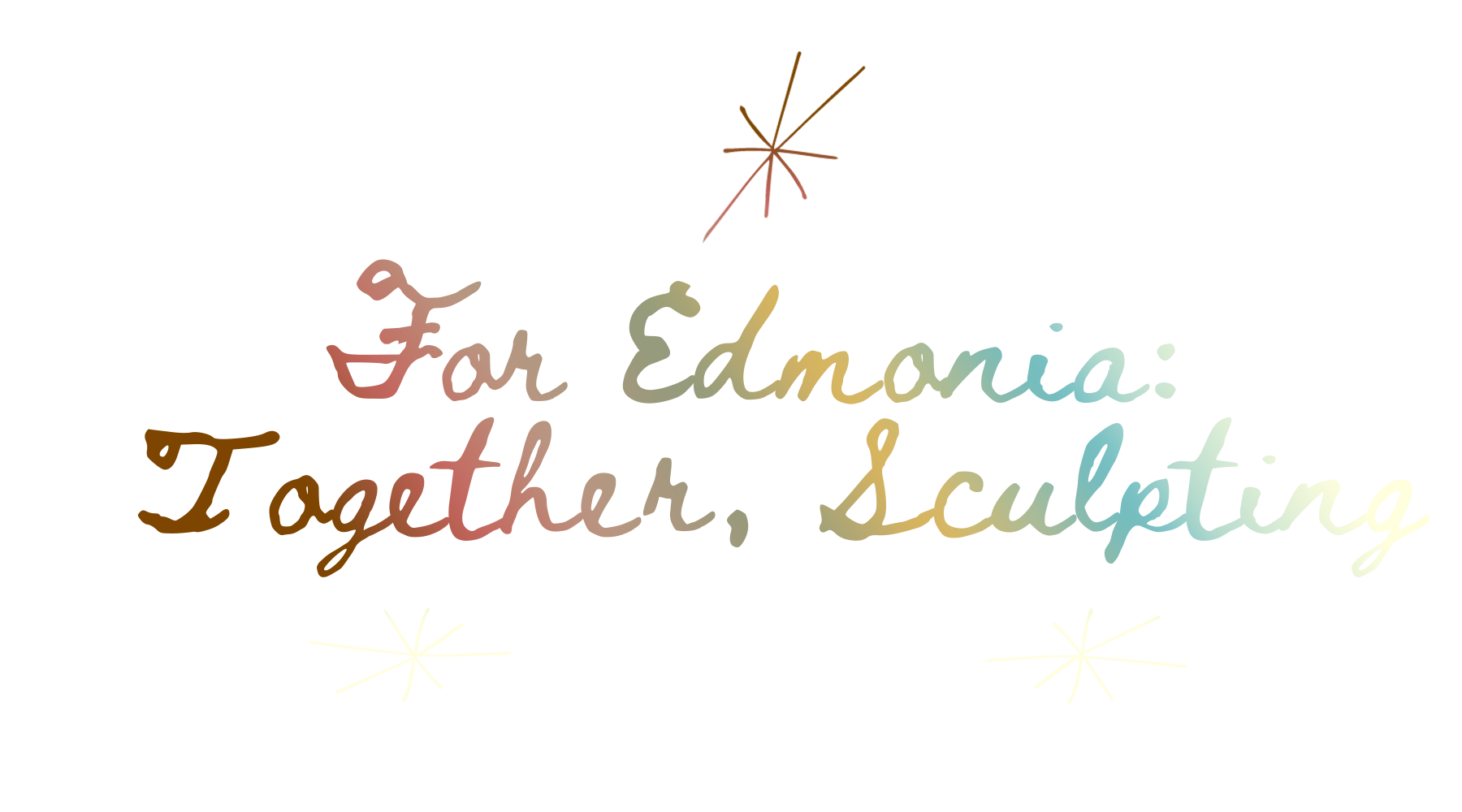 For Edmonia, Together Sculpting